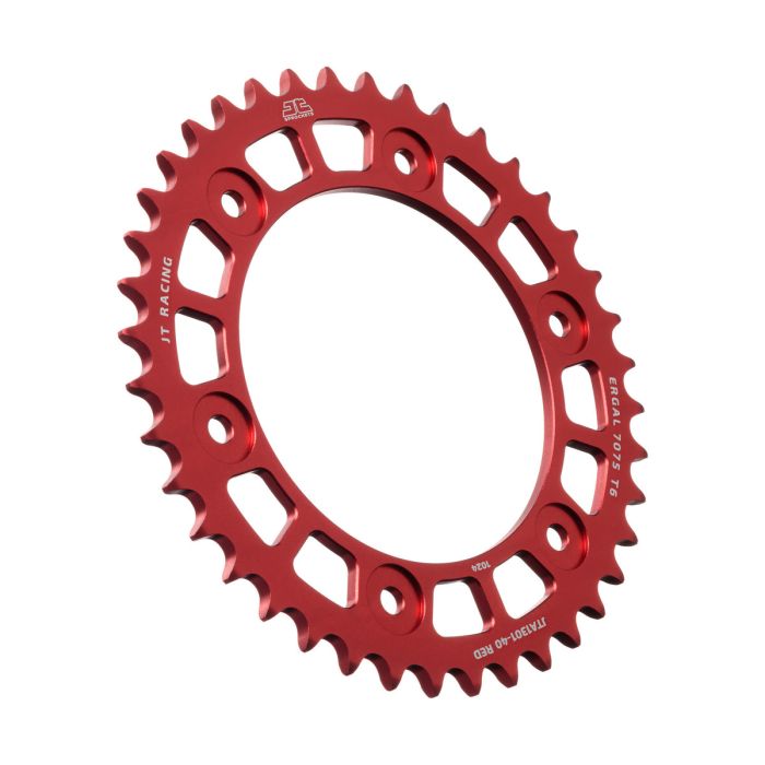 JT Sprocket Rear Alloy Sprocket with 40 Teeth - Red Finish, Part Number JTA1301.40RED