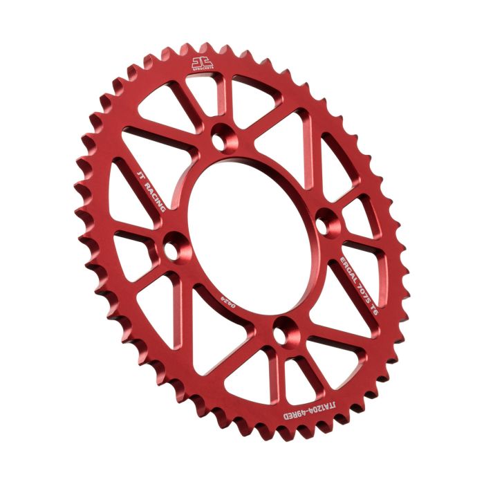 JT Sprocket Rear Alloy Sprocket Red 49 Tooth - JTA1204.49RED