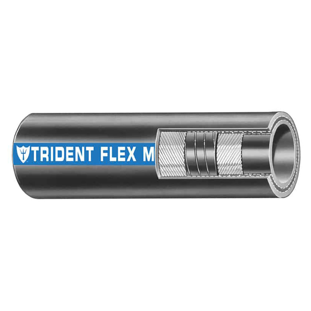 Trident Marine 3/4-inch x 50-foot Coil Flex Wet Exhaust and Water Hose - Black
