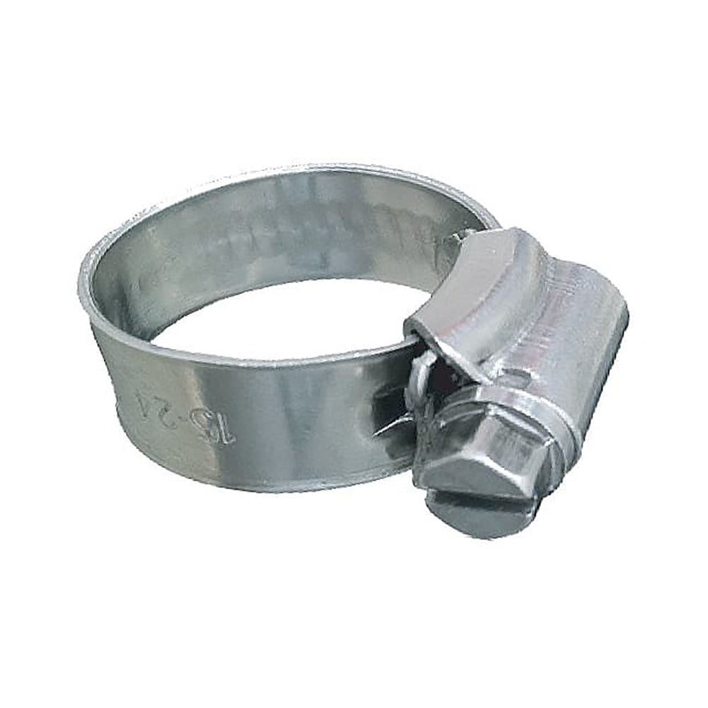 Trident Marine 316 Stainless Steel Non-Perforated Worm Gear Hose Clamp - SAE Size 4 (10-Pack)