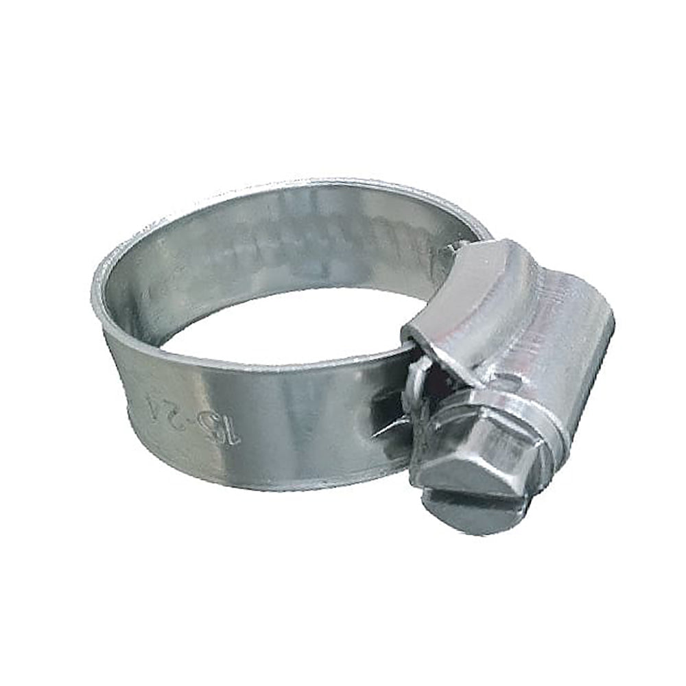 Trident Marine 316 Stainless Steel Non-Perforated Worm Gear Hose Clamp - 3/8 Inch Band, SAE Size 16, 10-Pack
