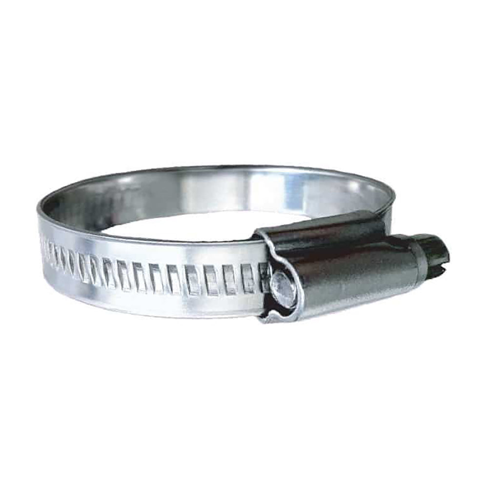 Trident Marine 316 Stainless Steel Non-Perforated Worm Gear Hose Clamp - 15/32 Inch Band, SAE Size 8, Pack of 10