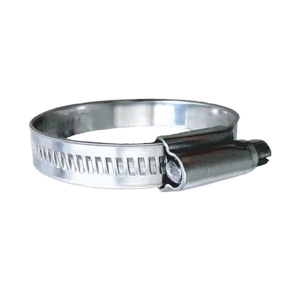 Trident Marine 316 Stainless Steel Non-Perforated Worm Gear Hose Clamp - 15/32 Inch Band, SAE Size 12, Pack of 10