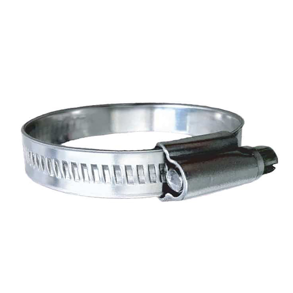 Trident Marine 316 Stainless Steel Non-Perforated Worm Gear Hose Clamp - SAE Size 28, 10-Pack