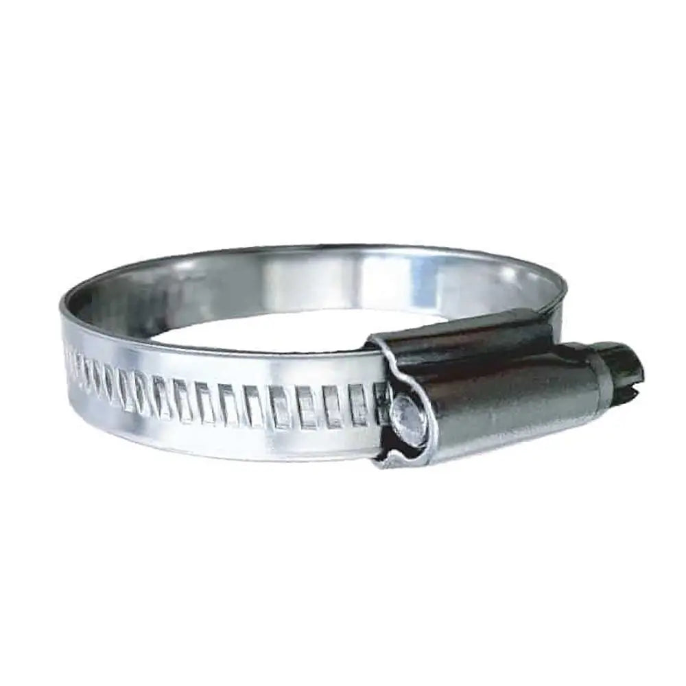 Trident Marine 316 Stainless Steel Non-Perforated Worm Gear Hose Clamp – SAE Size 20, 10-Pack
