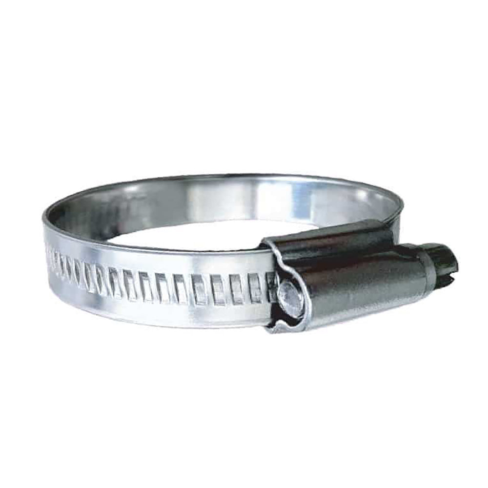 Trident Marine 316 Stainless Steel Non-Perforated Worm Gear Hose Clamp ? SAE Size 20, 10-Pack