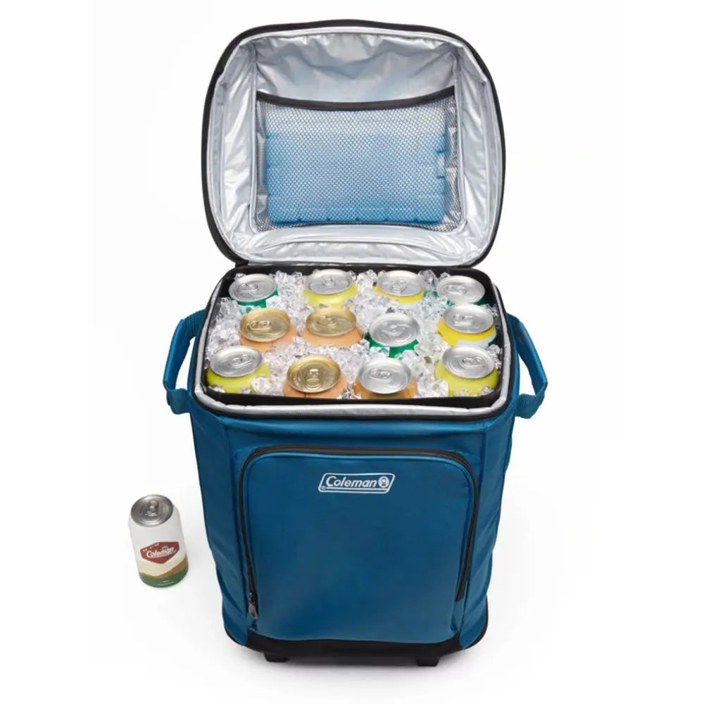Coleman CHILLER 42-Can Soft-Sided Portable Cooler with Wheels - Deep Ocean