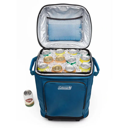 Coleman CHILLER 42-Can Soft-Sided Portable Cooler with Wheels - Deep Ocean