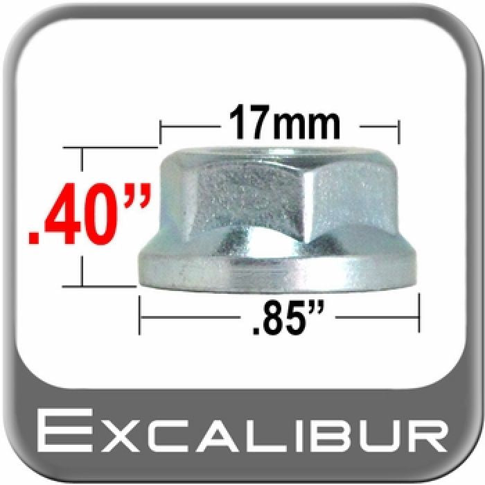 Excaliber 98-0008 Lug Nut 10mm x 1.25 (17mm) - 1.2 inches Tall