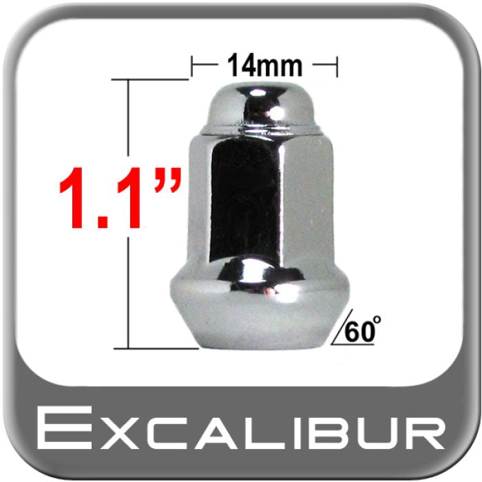 Excaliber 98-0028 Chrome Lug Nut 3/8 x 24 for Automotive Wheels