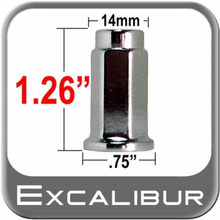 Excaliber Lug Nut 10mm x 1.25 Chrome - Durable Wheel Fastener