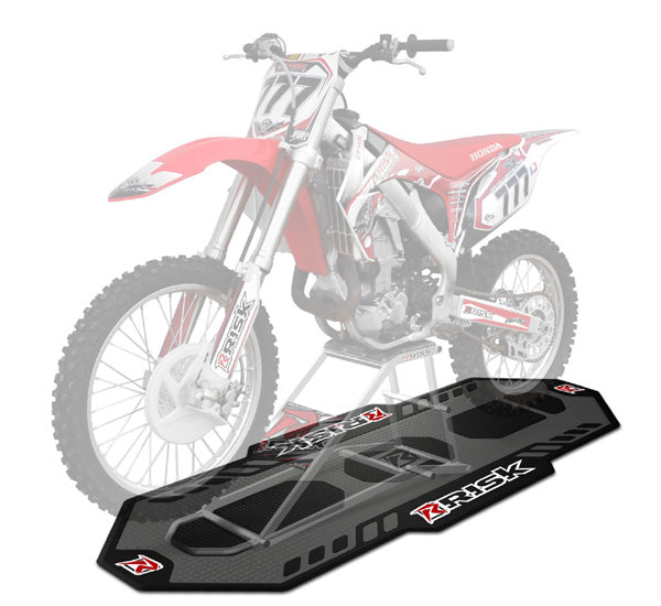 Risk Racing Factory Pit Mat - Durable Garage Floor Protector for Motorcycles and Vehicles