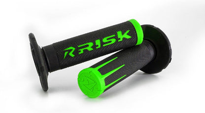 Risk Racing Fusion 2.0 Moto Grips with Grip Tech - Green