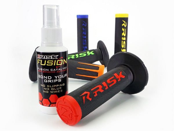 Risk Racing Fusion 2.0 Moto Grips with Grip Tech - Green