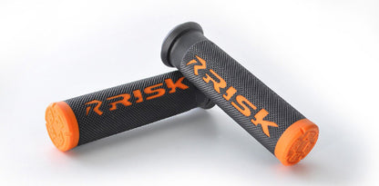 Risk Racing Fusion 2.0 ATV/MTB Grips with Grip Tech in Orange