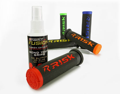 Risk Racing Fusion 2.0 ATV/MTB Grips with Grip Tech in Orange