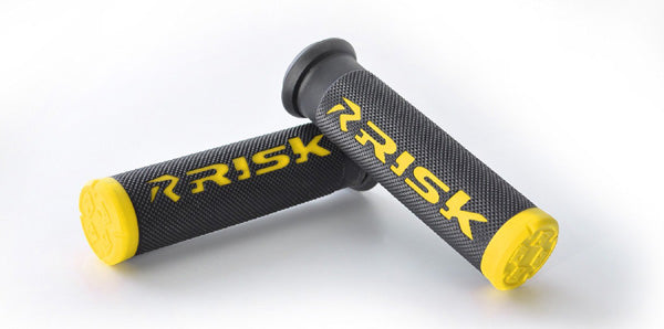 Risk Racing Fusion 2.0 ATV/MTB Grips with Grip Tech in Yellow (Part Number 00293)