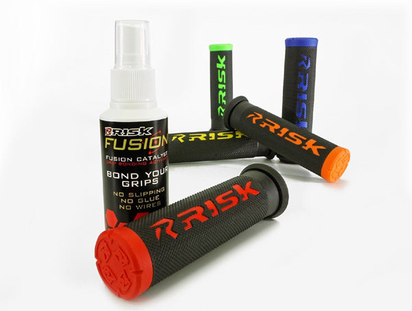 Risk Racing Fusion 2.0 ATV/MTB Grips with Grip Tech in Yellow (Part Number 00293)