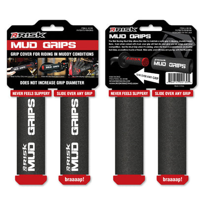 Risk Racing Mud Grips - Grip Covers for Muddy Riding Conditions (Part Number 00139)