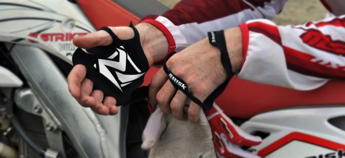 Risk Racing Palm Protectors Ultra Thin Black Small/Medium - Comfortable Hand Protection for Motorcyclists