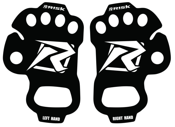 Risk Racing Palm Protectors Ultra Thin Black Extra Large – Comfortable Hand Protection for Motorcycles and Bicycles