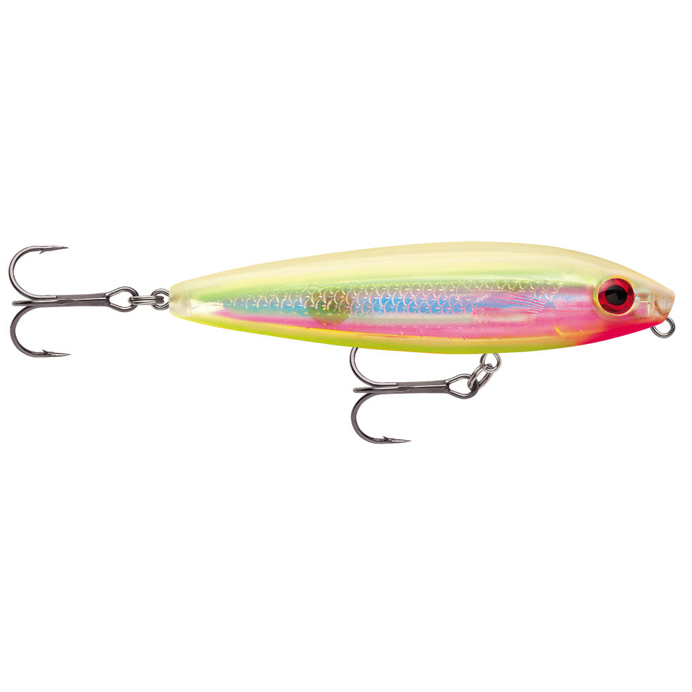 Rapala Skitter Walk 08 Topwater Lure, Holographic Bone Chartreuse SW08HBNC
