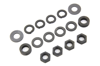 Colony Footboard Stud Mount Kit Parkerized for Harley Davidson EL and FL Models