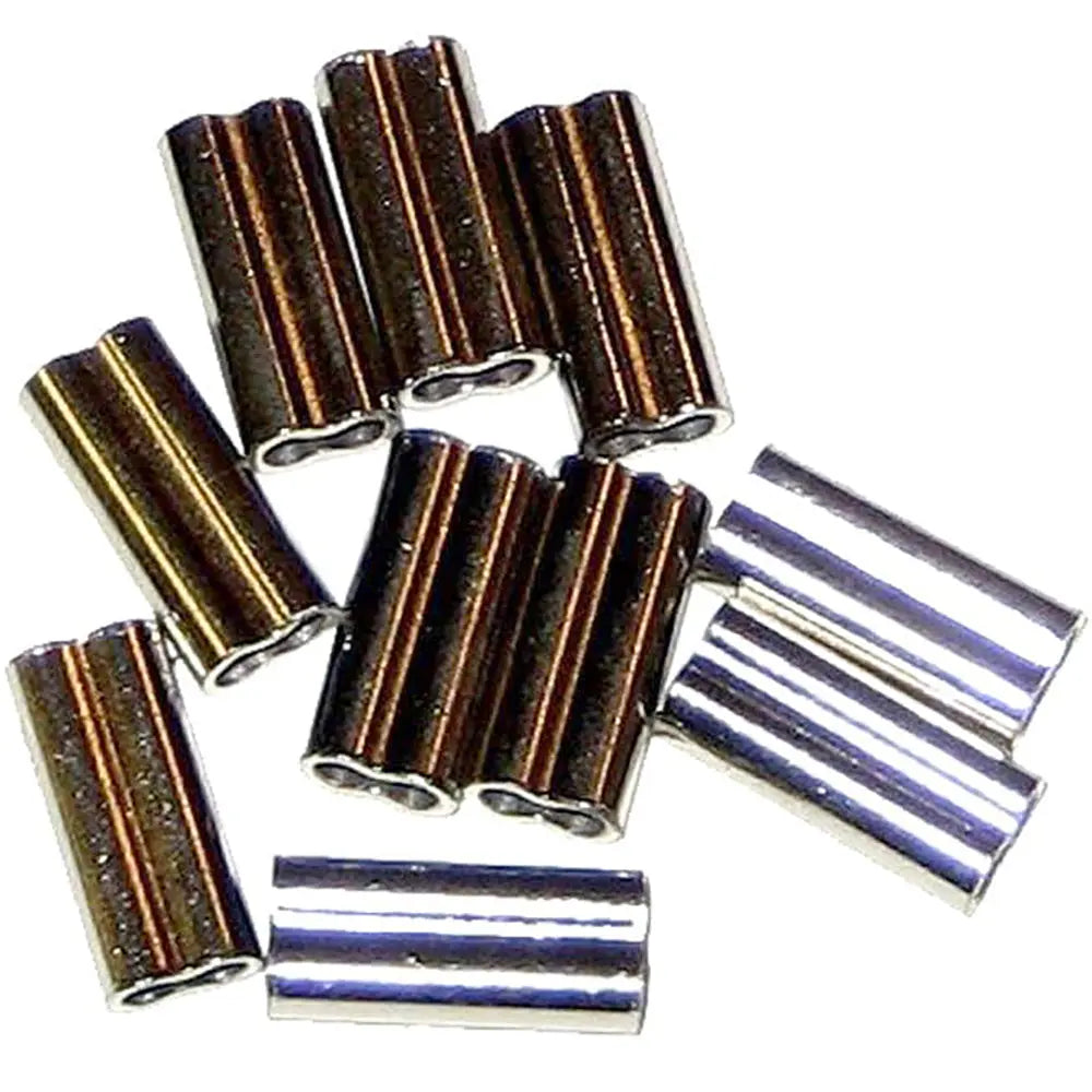 Rupp Marine Nickel Crimp Sleeves 3/32 Inch - 10 Pack for Monofilament Halyard Lines