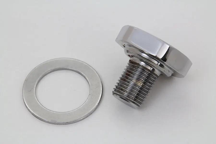 Colony Fork Top Tube Plug Flat Chrome for Harley Davidson FLST (1986-1995) by Colony