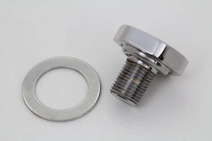 Colony Fork Top Tube Plug Flat Chrome for Harley Davidson FLST (1986-1995) by Colony