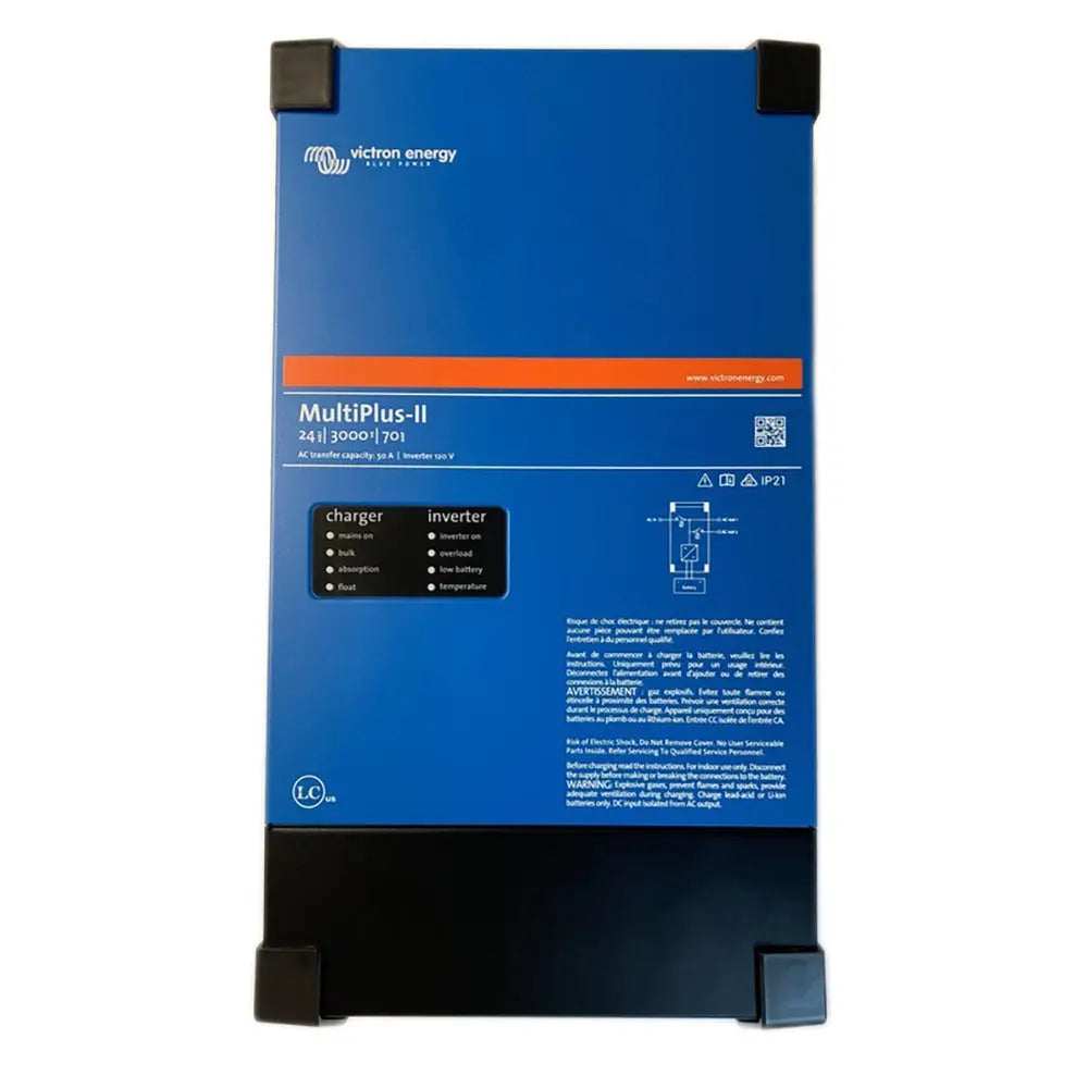 Victron Energy MultiPlus-II 24/3000-70-50 120V Inverter/Charger with PowerAssist and UPS Functionality