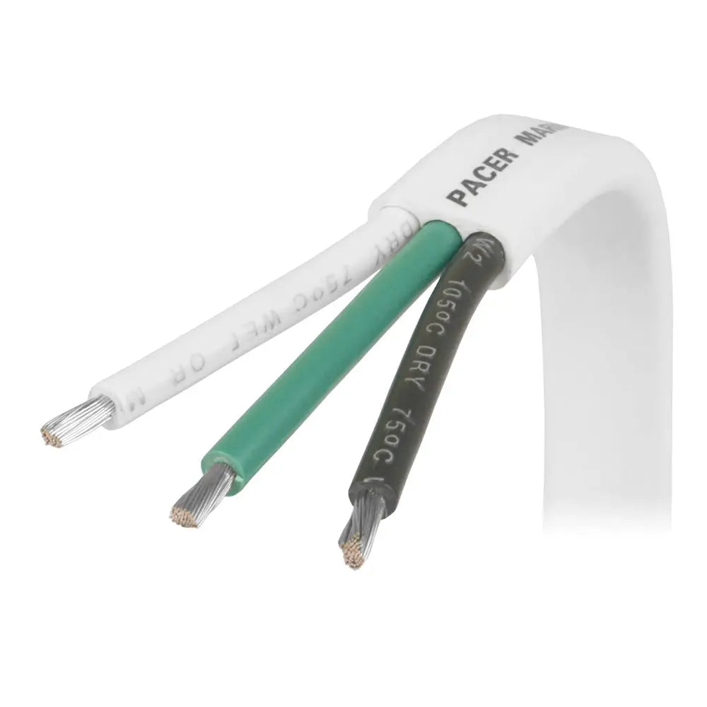 Pacer White Triplex 14/3 AWG Marine Cable with Tinned Copper Conductors