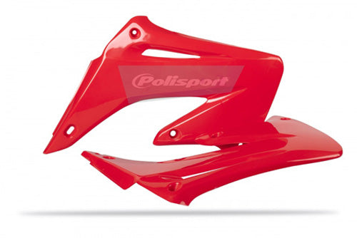 Polisport Radiator Scoops for Honda CR125R (2002-2007) in OEM Red – Part Number 8427000007