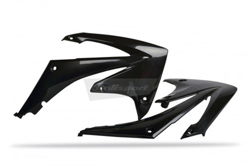 Polisport Radiator Scoops for Honda CRF250R - Black, Part #8412700003