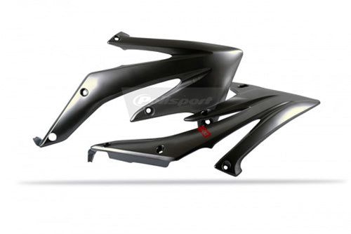 Polisport Radiator Scoops for Honda CRF450R PD+ Brush Aluminum — Part 8411300012