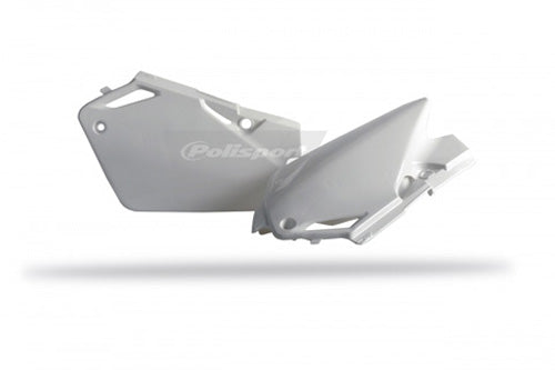 Polisport OEM White Side Panels for CR85R – Model 8602100001