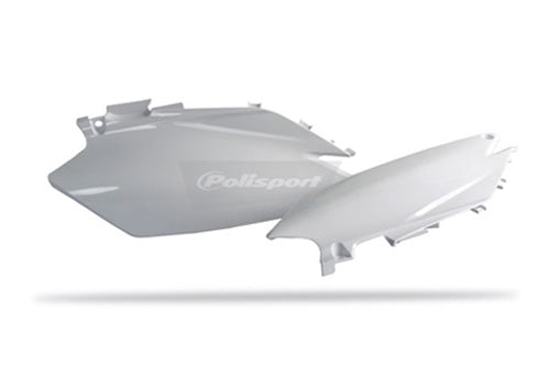 Polisport CRF250R OEM White Side Panels - Durable Motorcycle Body Components