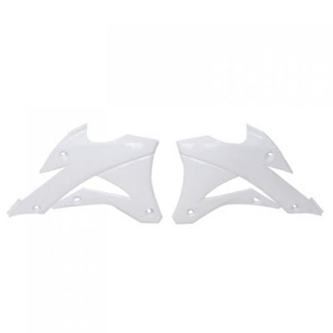 Polisport KX85 New White Radiator Scoops - Durable ATV and Dirt Bike Accessories