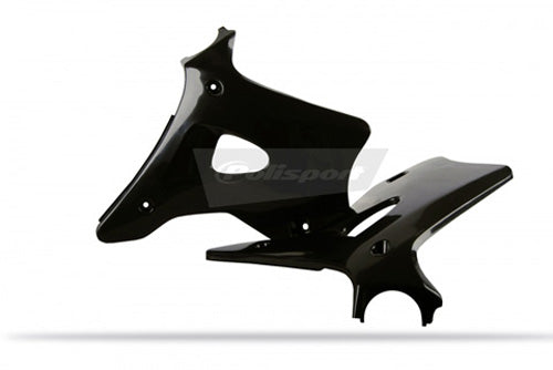 Polisport KX125 Black Radiator Scoops - Durable Motorcycle Cooling Accessories
