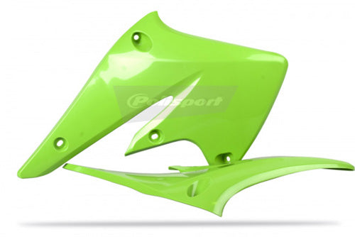 Polisport KX250F OEM Green Radiator Scoops - Model 8410500007