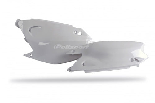 POLISPORT KX125 White Side Panels - Durable Motorcycle Accessories