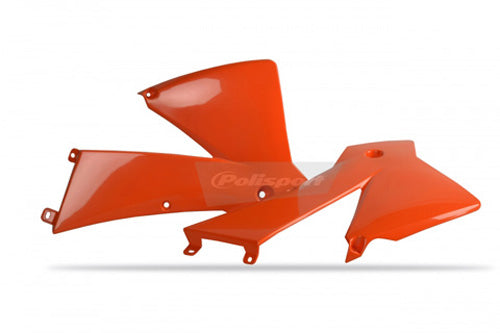 Polisport Radiator Scoops for KTM 125/250 SX in OEM Orange - Part Number 8424000002