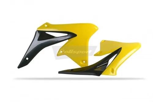 Polisport Radiator Scoops for RMZ250 OEM Color Black/Yellow (2010-2014) - Part 8413600003 by POLISPORT