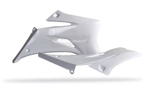 Polisport Radiator Scoops for Yamaha YZ250F, White - Part 8426100005
