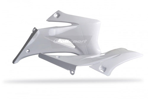 Polisport Radiator Scoops for Yamaha YZ250F - IPD White, Part Number 8426100008