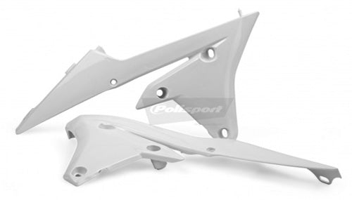 Polisport Radiator Scoops for Yamaha YZ250F - White, Part Number 8417200002