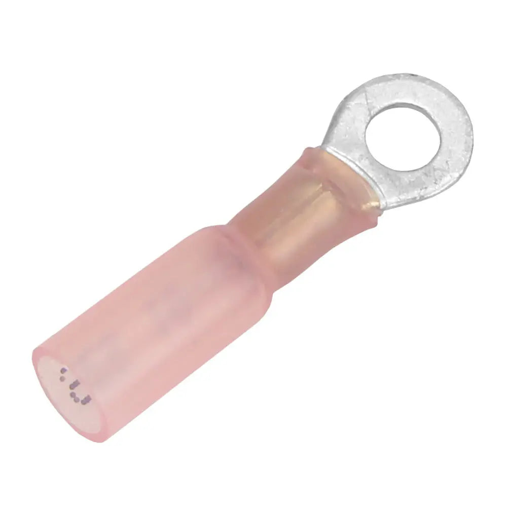 Pacer 22-18 AWG Heat Shrink Ring Terminal with #8 Stud Size - 25 Pack