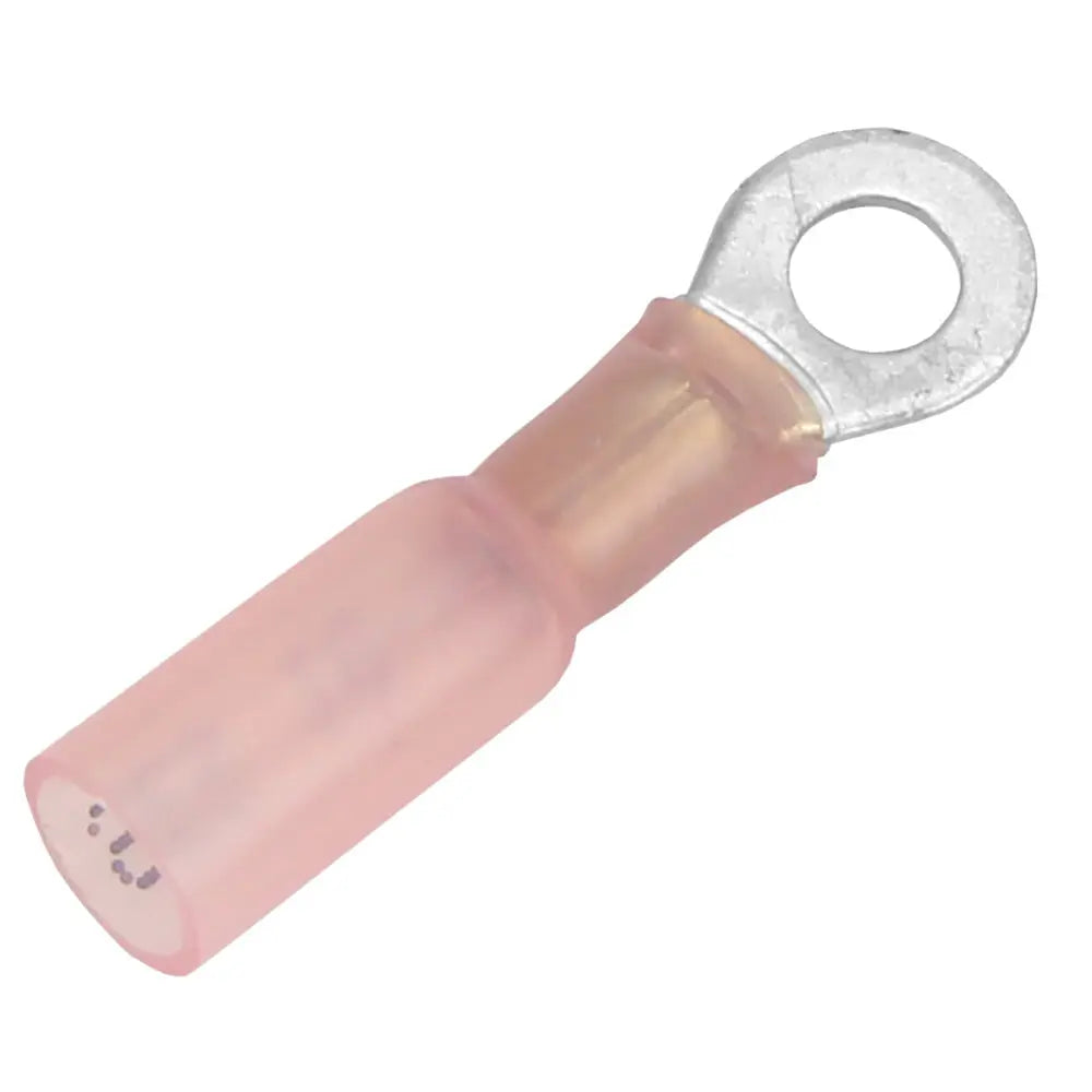 Pacer 22-18 AWG Heat Shrink Ring Terminal with #8 Stud Size, 100 Pack
