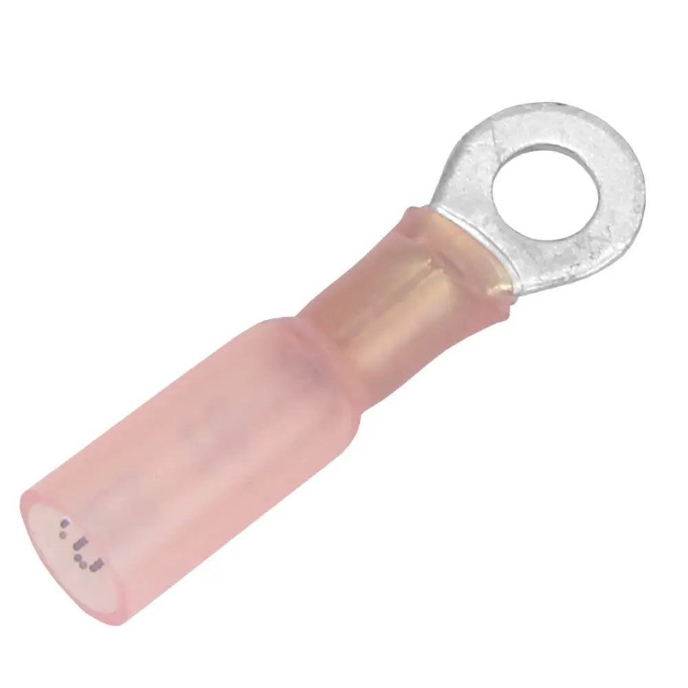 Pacer 22-18 AWG Heat Shrink Ring Terminal with #10 Stud Size - 100 Pack