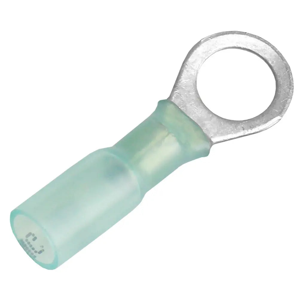Pacer 16-14 AWG Heat Shrink Ring Terminal with 5/16" Stud Size, Blue, Pack of 25